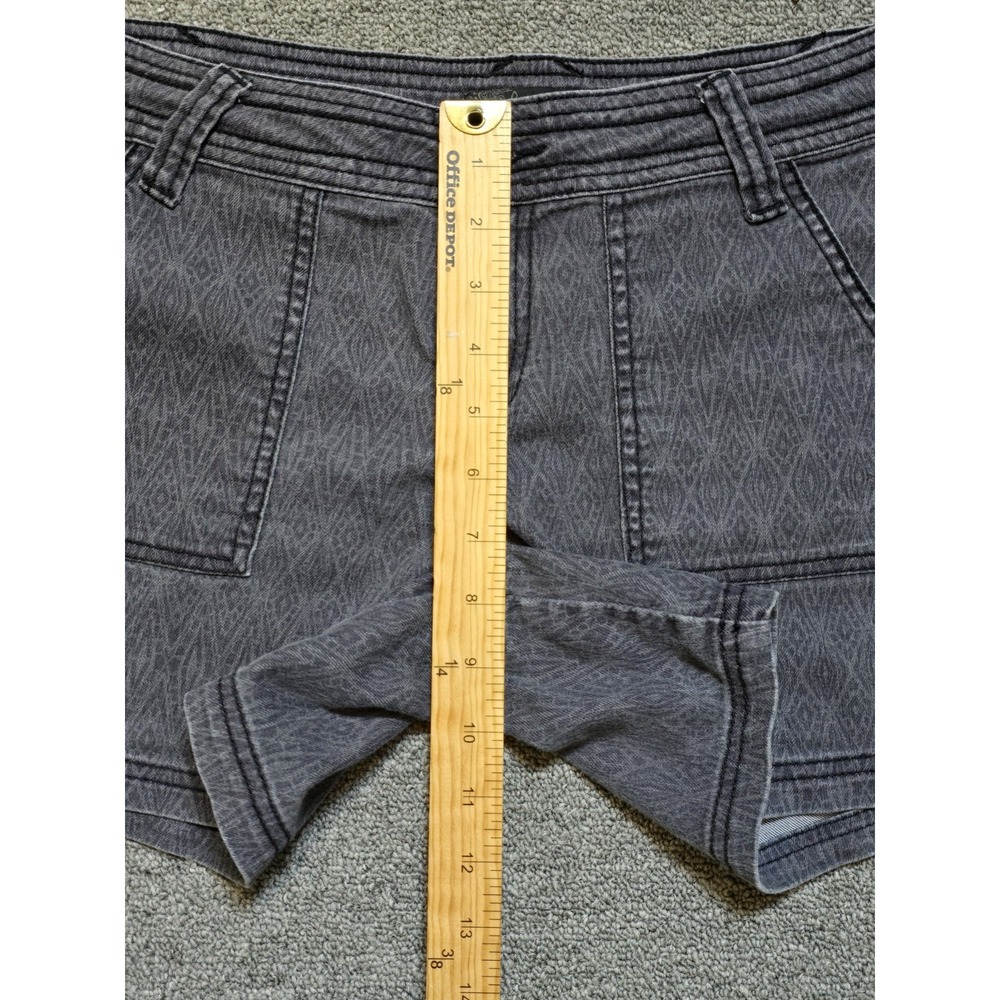 Prana Denim Shorts Womens SIZE 4 Tess Gray Diamond Lightweight Organic Cotton - Picture 5 of 10